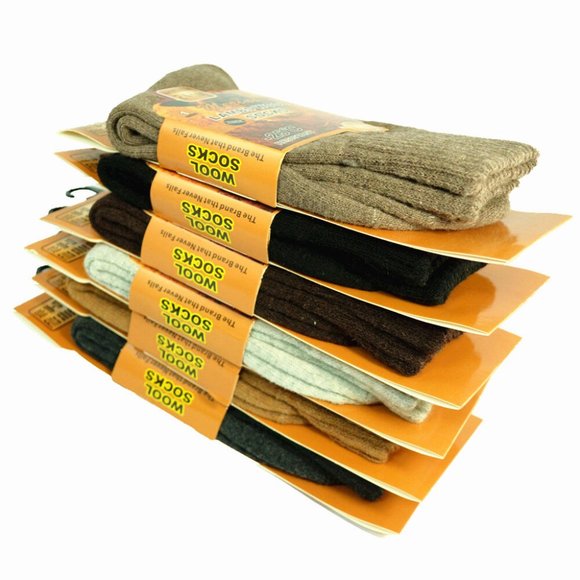 6 Pairs Mens Merino Lambs Wool Winter Socks Size 10-13 - Picture 7 of 10